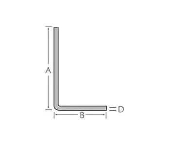 Hoekprofiel 40x20x3 mm afgerond
