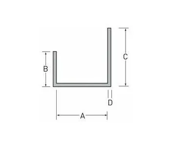 U-profiel 10x20x37x1 mm
