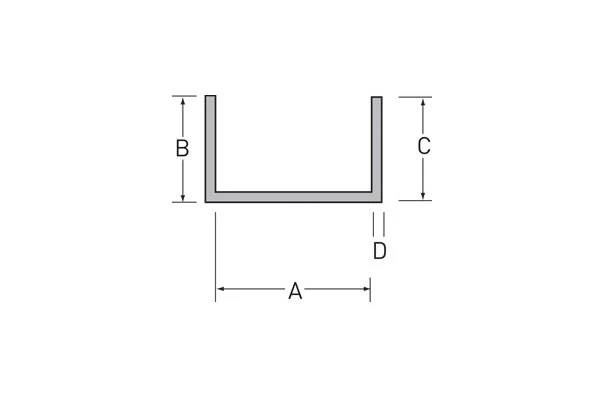 U-profiel 10x10x10x1 mm