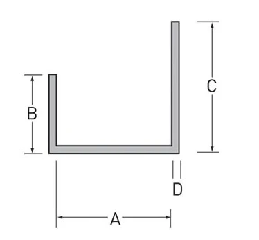 U-profiel 10x20x37x1 mm