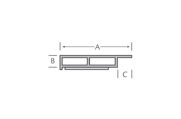 Kamerprofiel aansluitlip zelfkl. 40x7x5 mm
